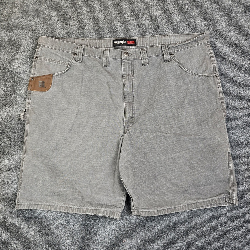Wrangler Riggs Carpenter Shorts 48 Relaxed Fit Workwear Gray Utility 3W320ST‎